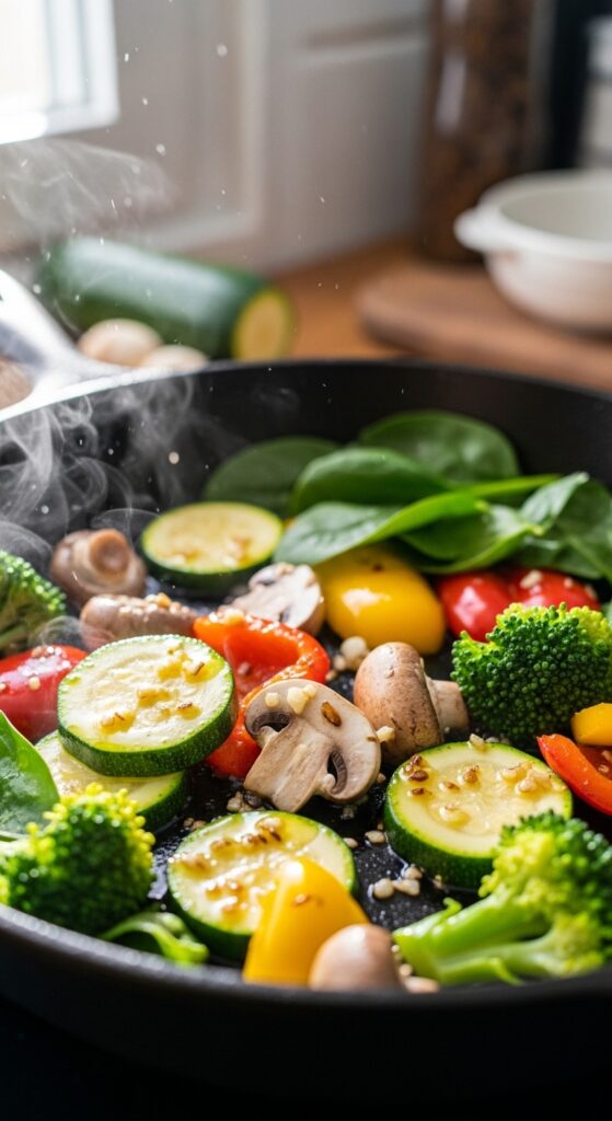 Sautéing Vegetables for Homemade Casserole