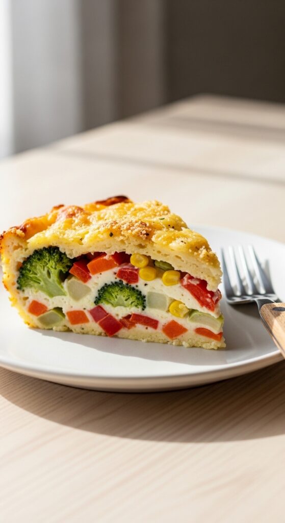 Served Homemade Vegetarian Casserole