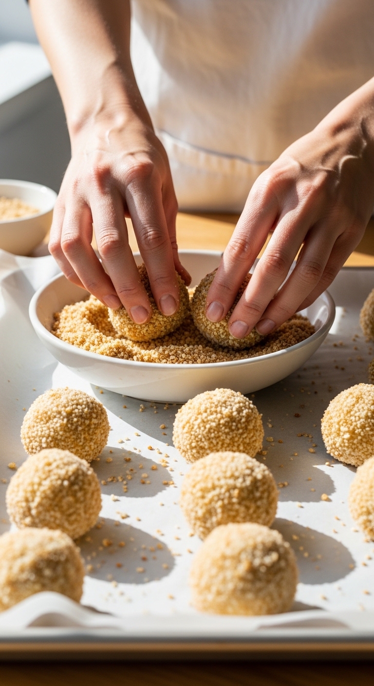 Shaping Mashed Potato Cheese Puffs