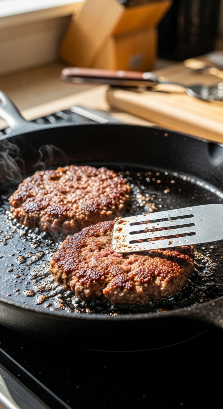 Sizzling Homemade Smash Burger Patties