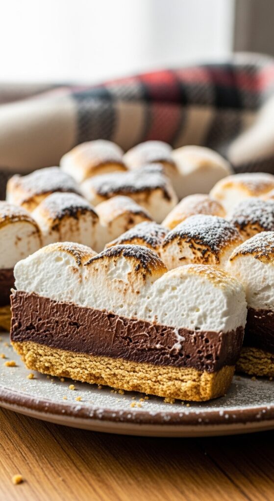 Sliced Homemade Frozen S’mores