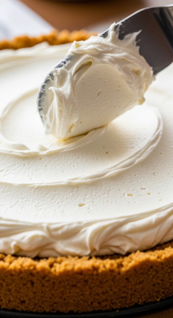 Spreading Homemade Cream Cheese Layer