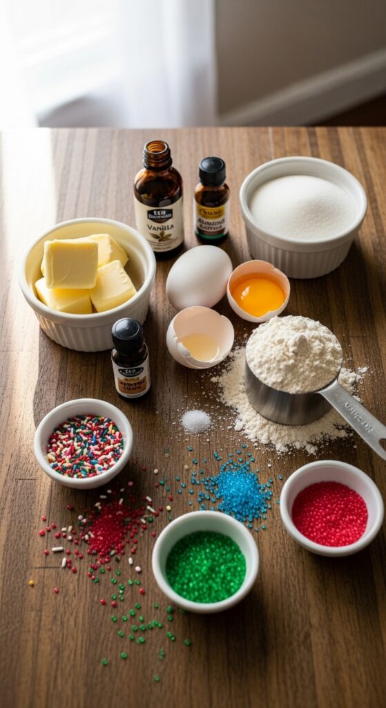 Spritz Cookie Ingredients Layout
