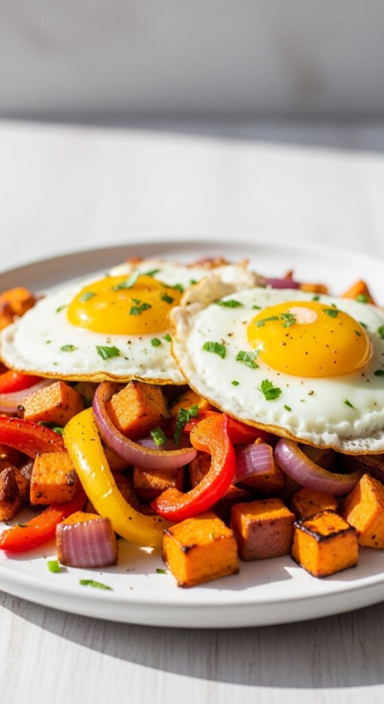 Sweet Potato Hash with Eggs