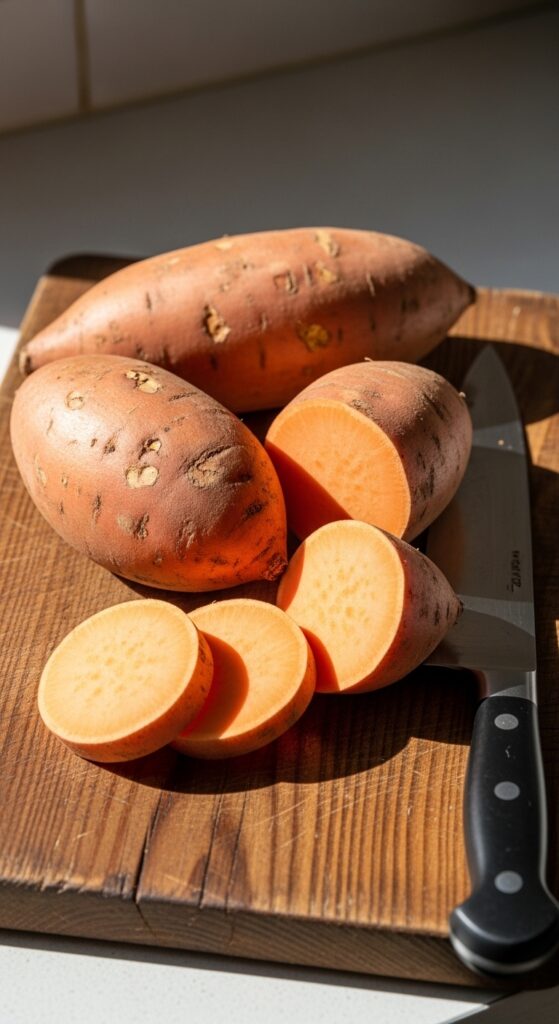 Sweet Potatoes for Cornbread Prep