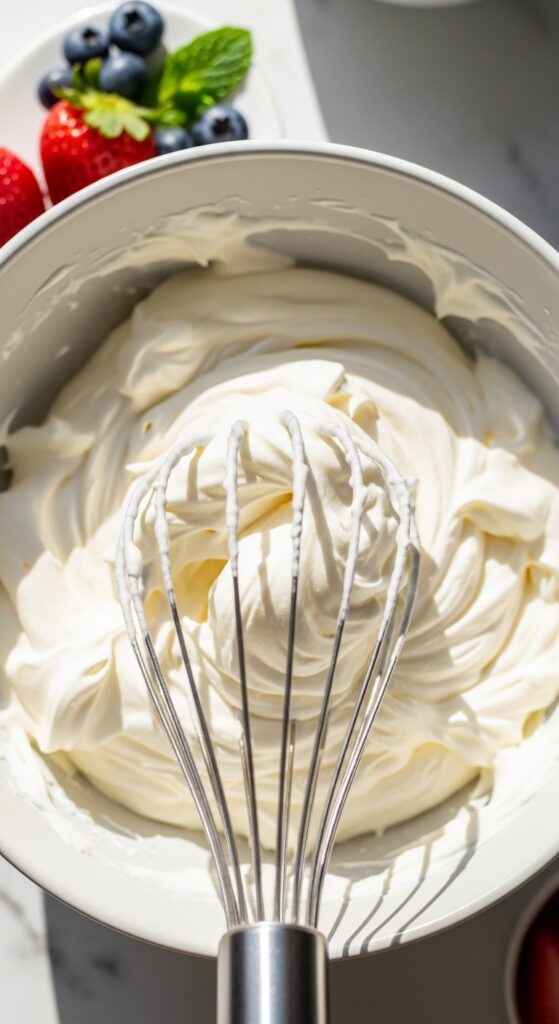 Whipping the Lemonade Cream