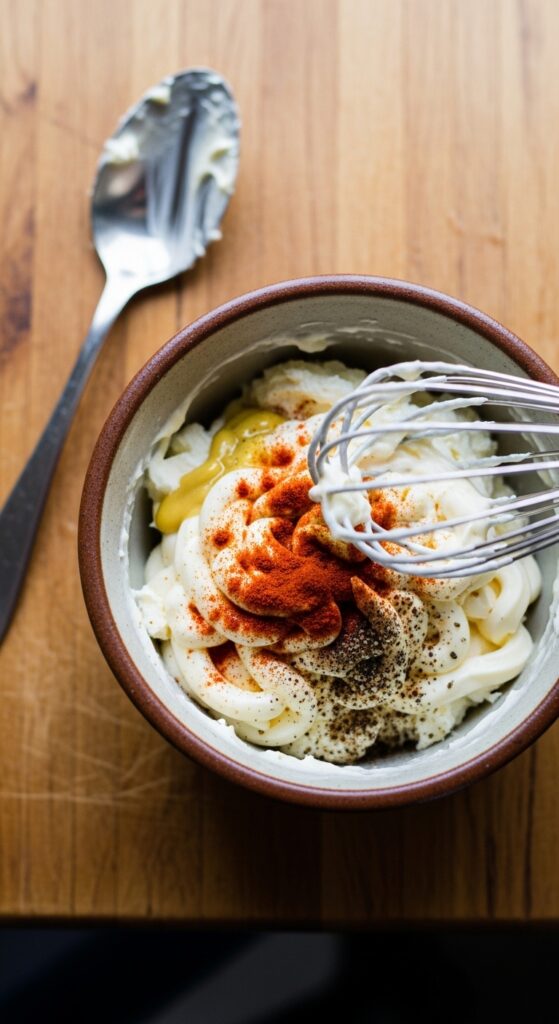 Whisking Creamy Sauce at Home