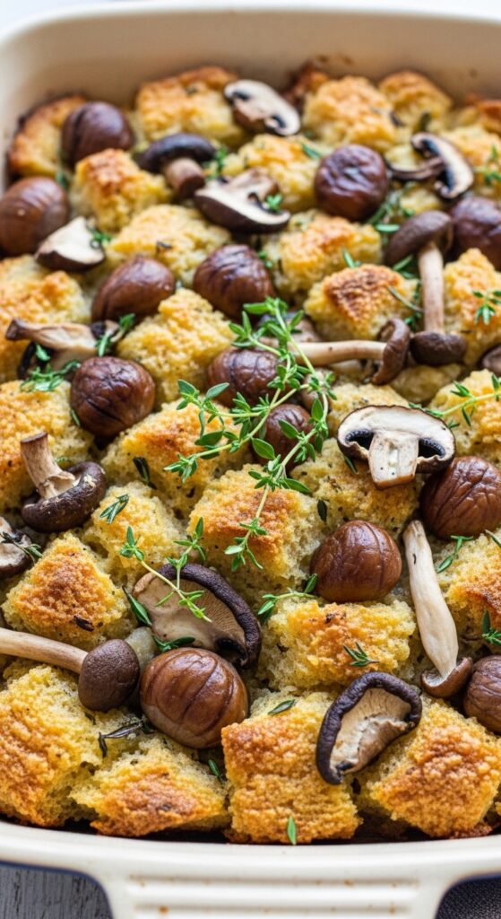 Wild Mushroom, Chestnut, and Thyme Stuffing