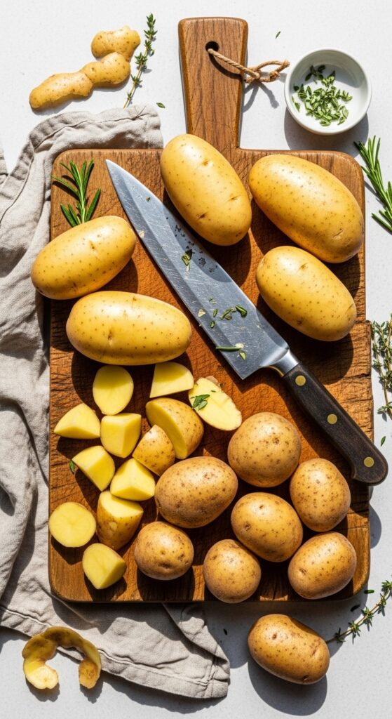 Yukon Gold and Russet potatoes