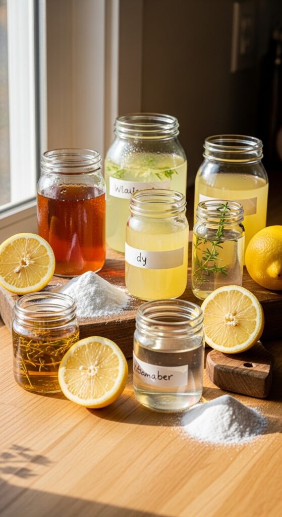 a tidy countertop displaying