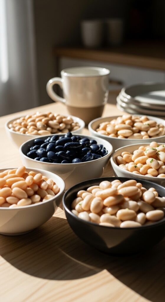 assorted white beans