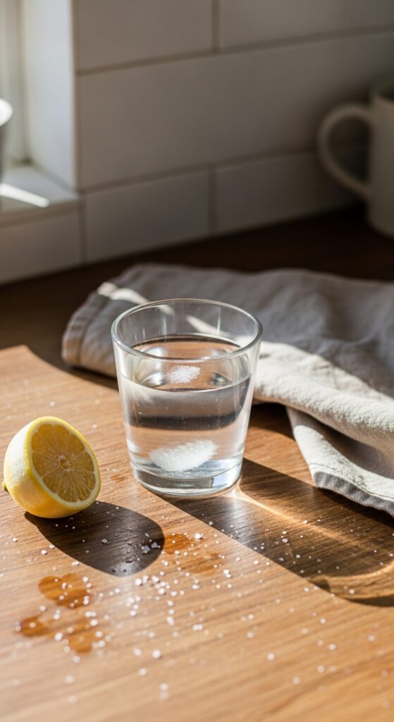 basic glass of slightly warm water