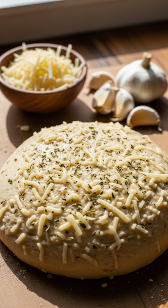 cheesy garlic herb pizza dough