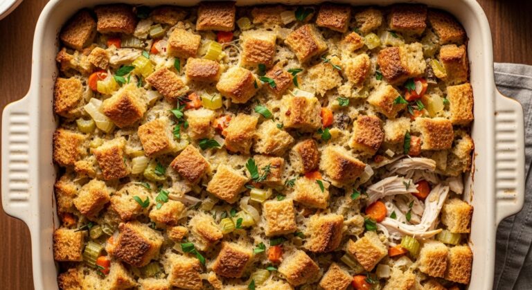 chicken stuffing casserole