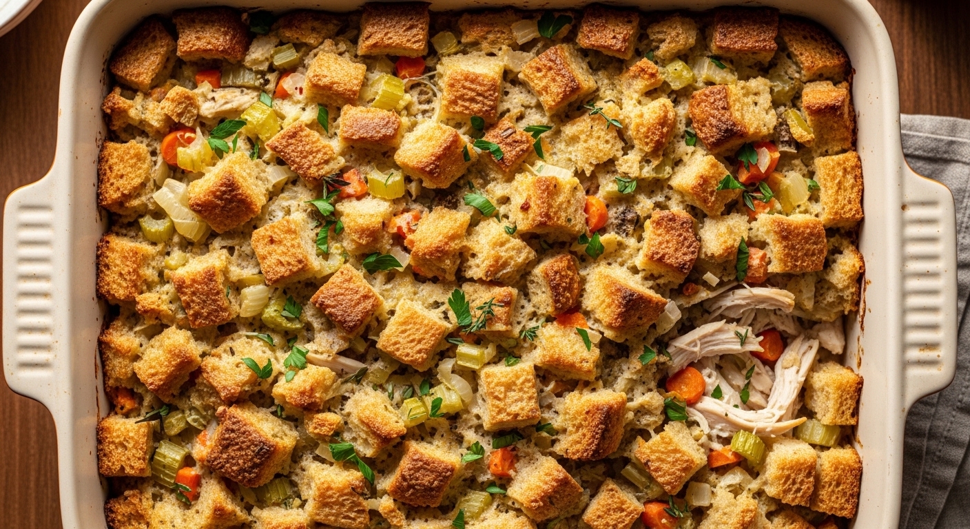 chicken stuffing casserole