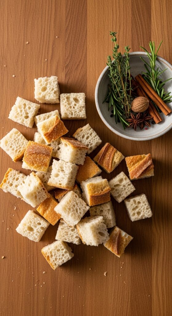 cubed bread for stuffing