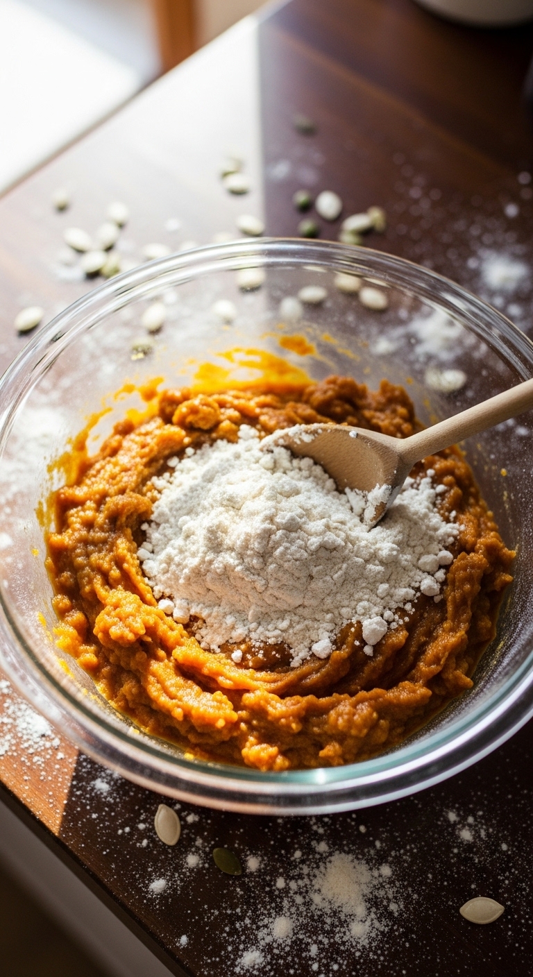 dry ingredients in a glass bowl