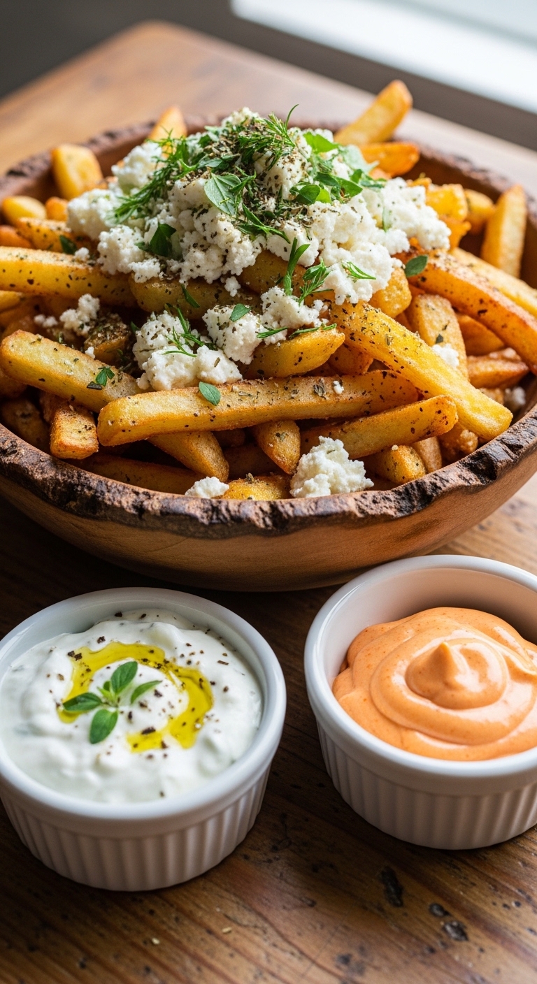 extra crumbled feta and herbs, served