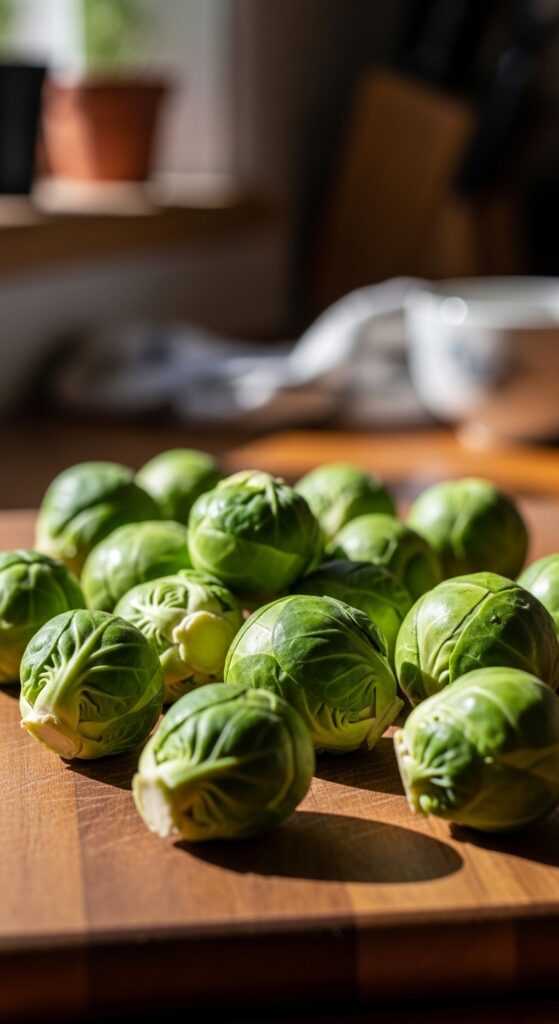 fresh raw Brussels sprouts