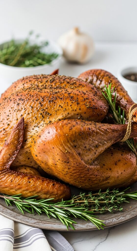 garlic herb smoked turkey
