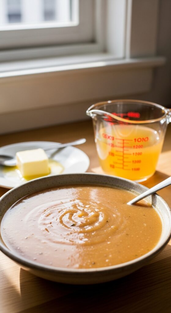 gravy made without drippings