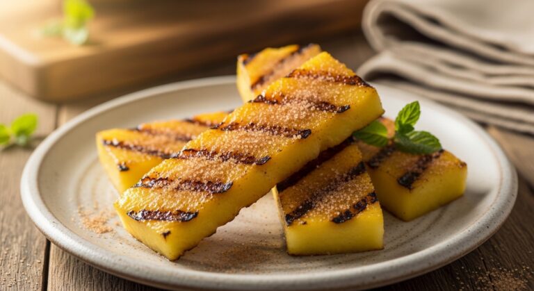 grilled pineapple with cinnamon sugar