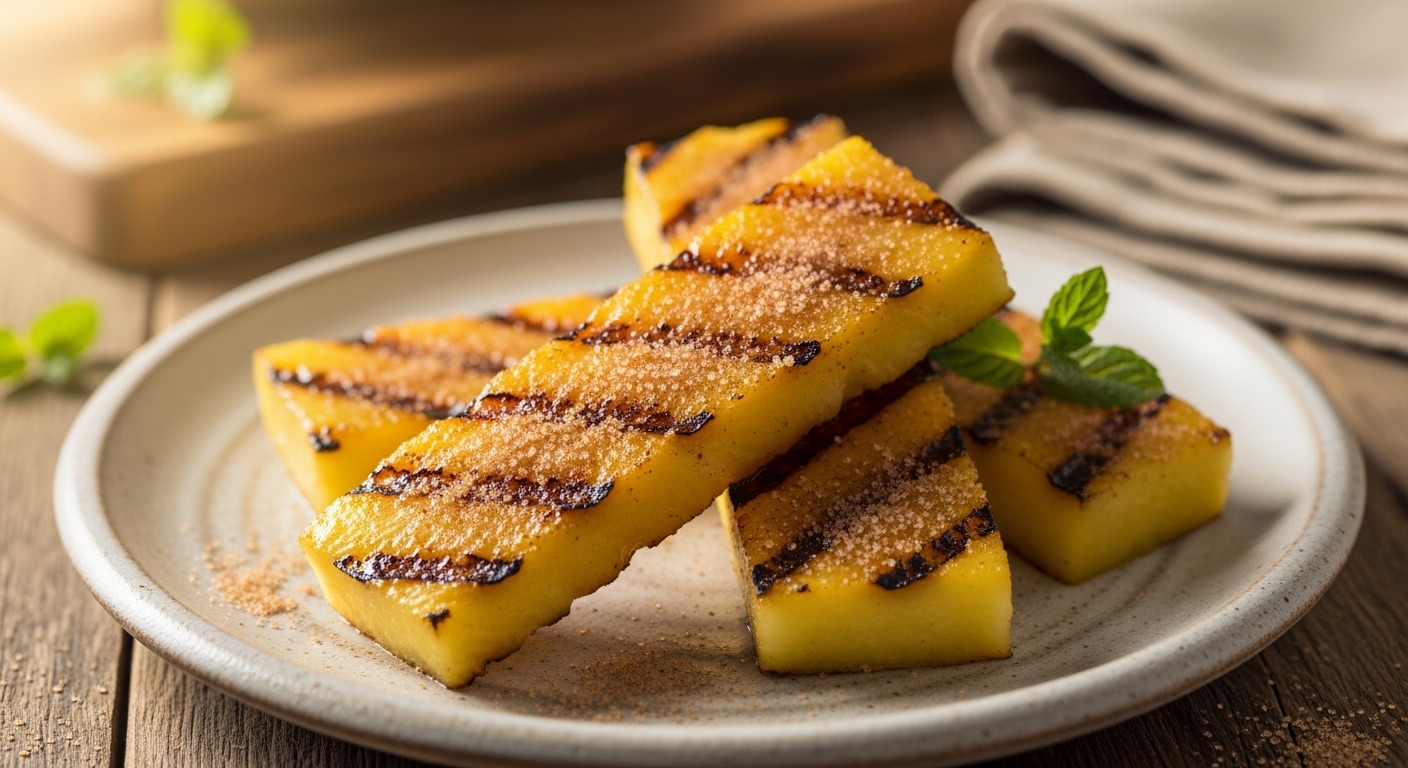 grilled pineapple with cinnamon sugar