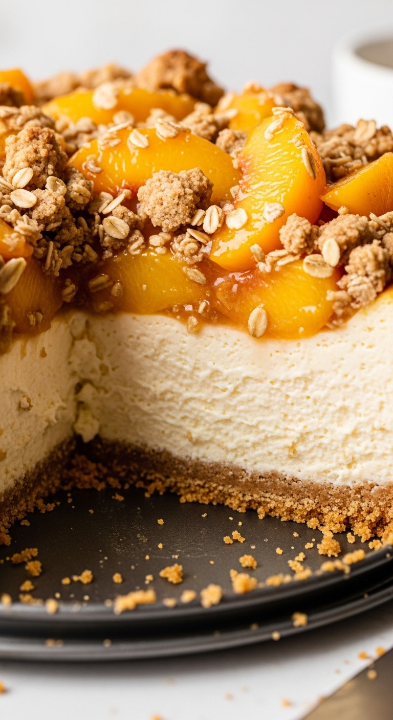 homemade Peach Cobbler Cheesecake
