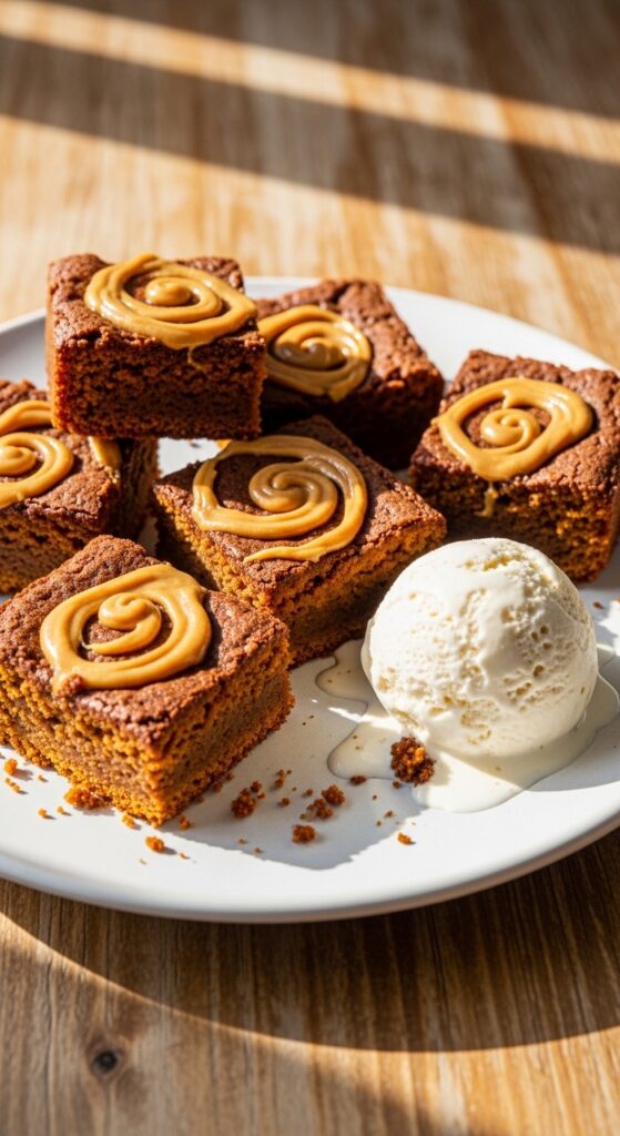 homemade sweet potato brownies, unevenly cut