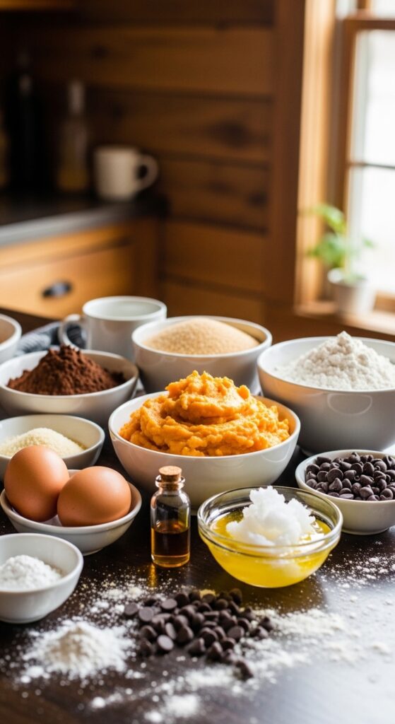  ingredients for homemade sweet potato brownies