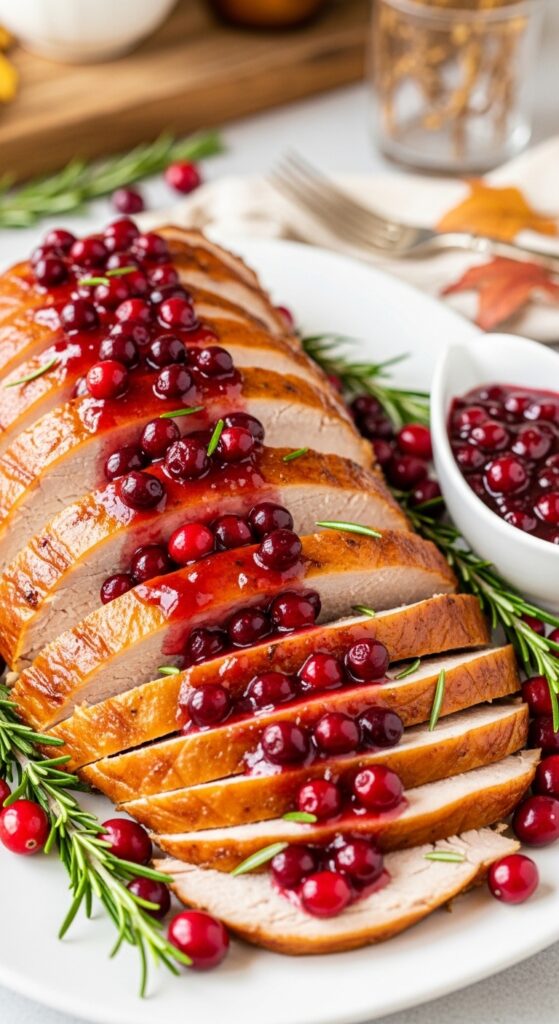maple smoked turkey with cranberry glaze