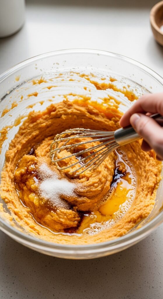 mashed sweet potato