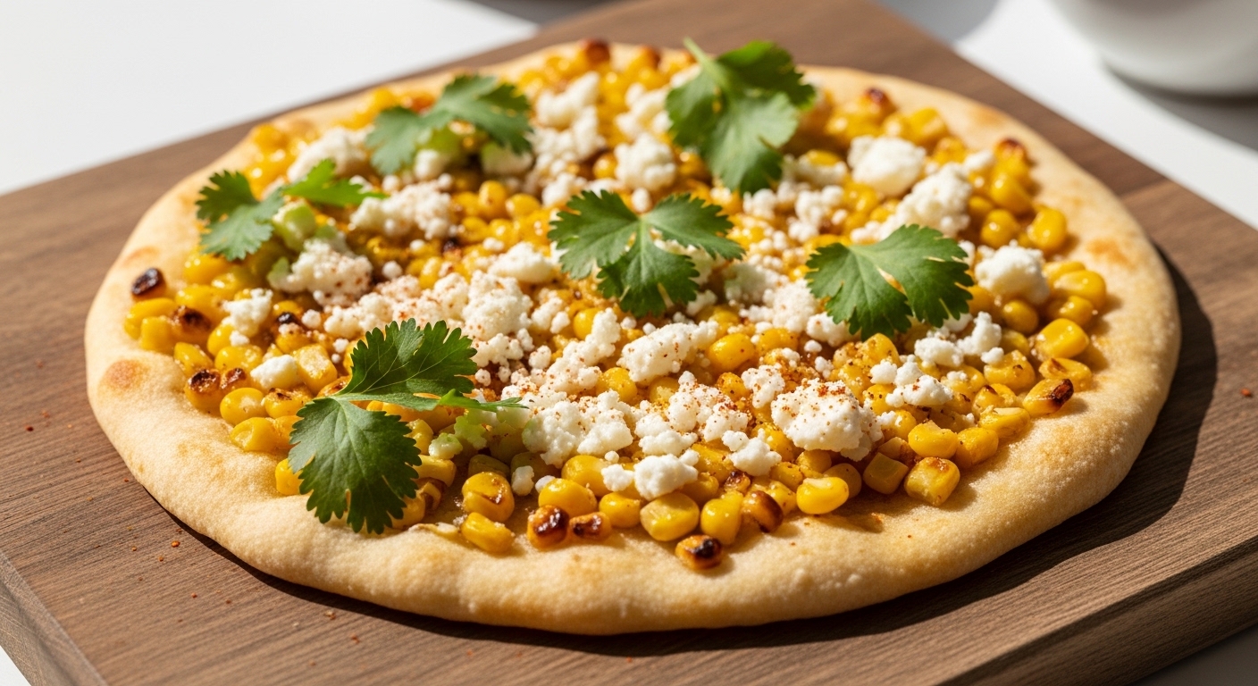 mexican street corn flatbread