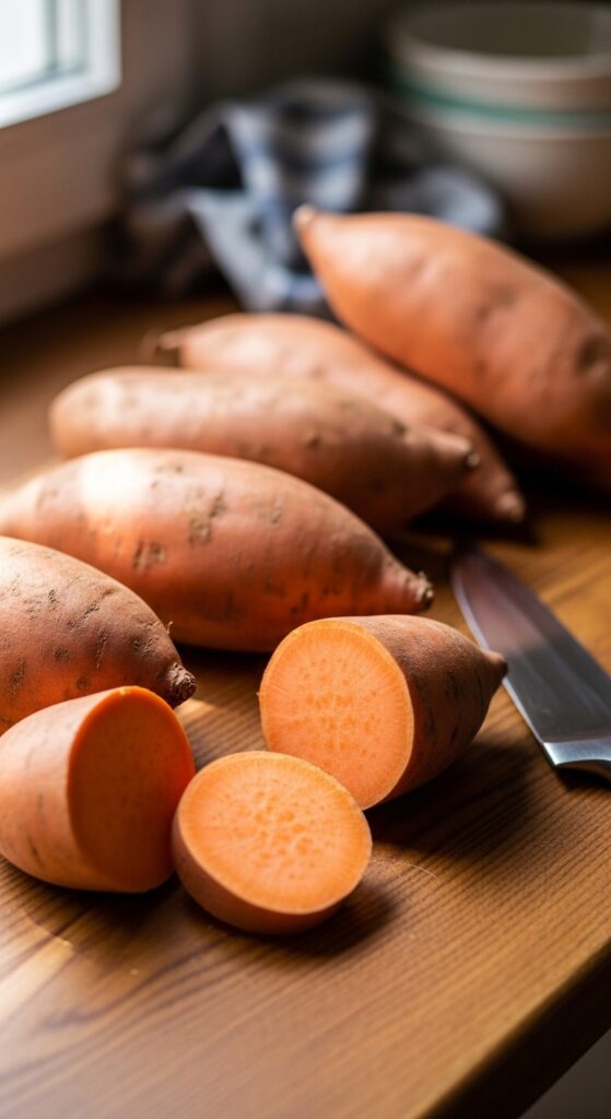  orange-fleshed sweet potatoes