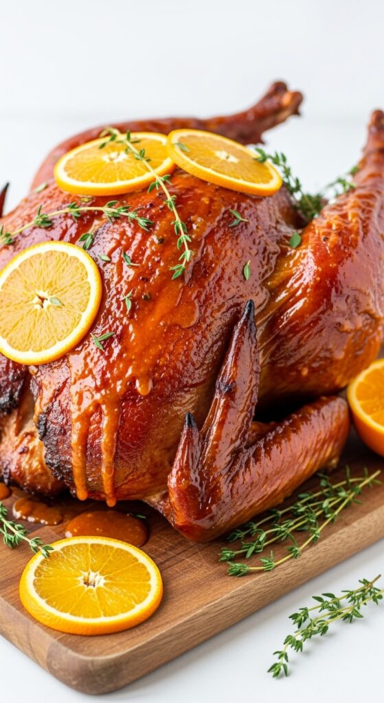 orange-glazed smoked turkey
