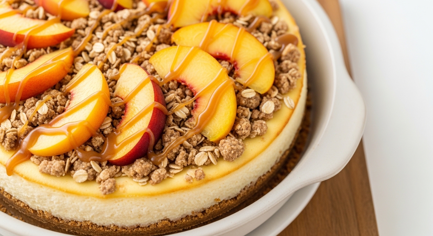 peach cobbler cheesecake