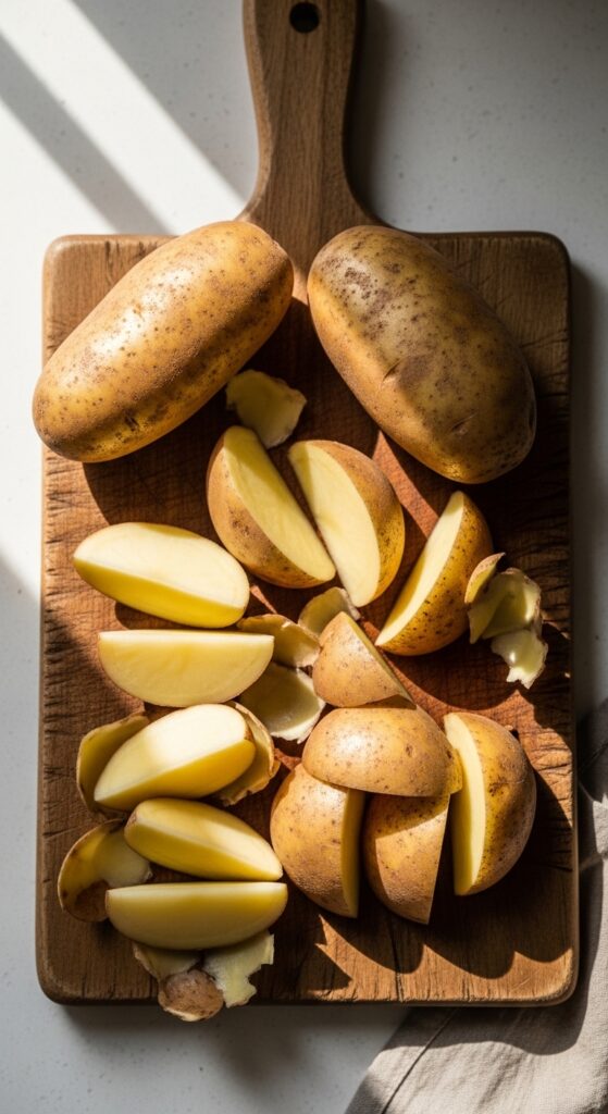 raw russet potatoes