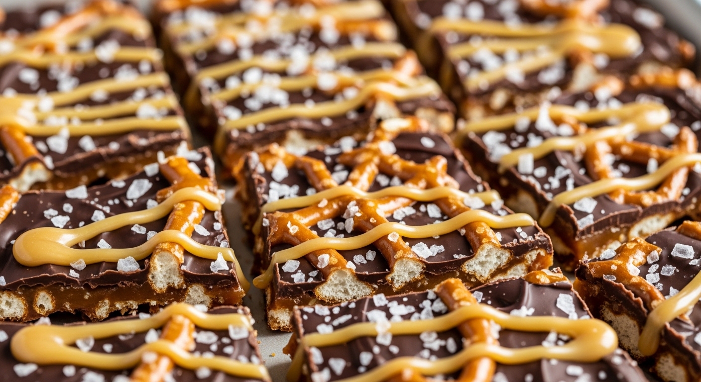 salted caramel pretzel bark