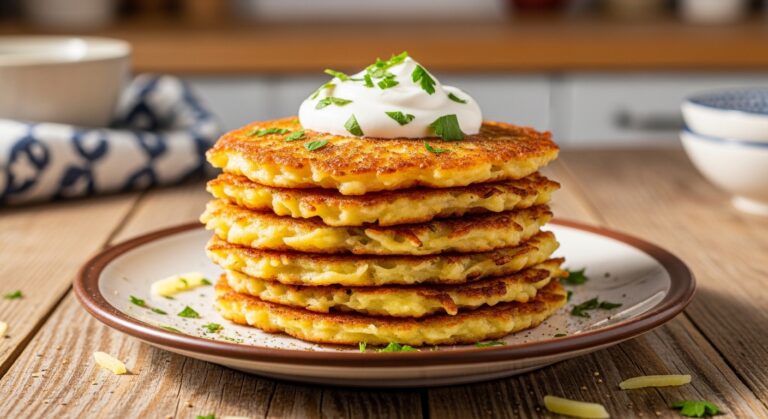 stack of homemade potato pancakes