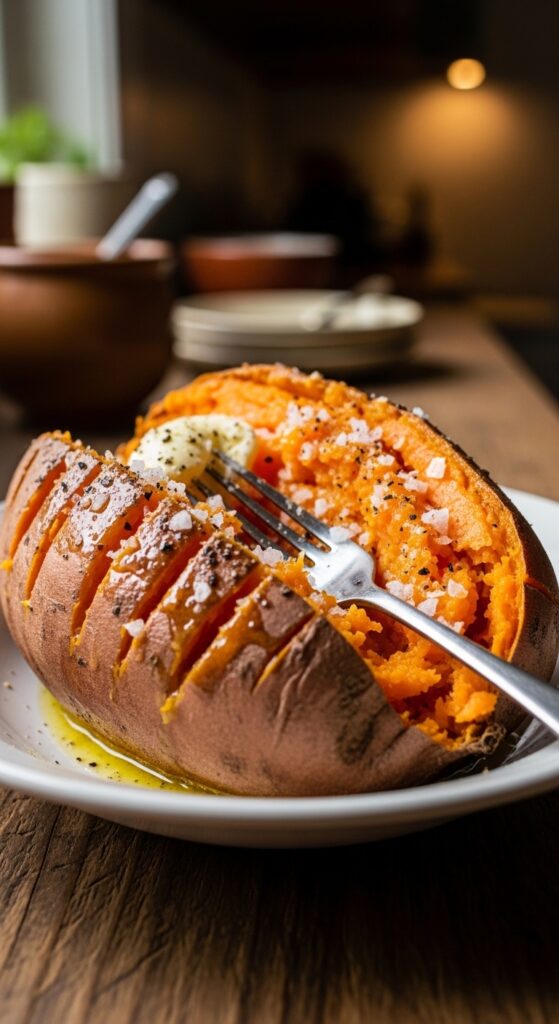 sweet potato flesh mixed