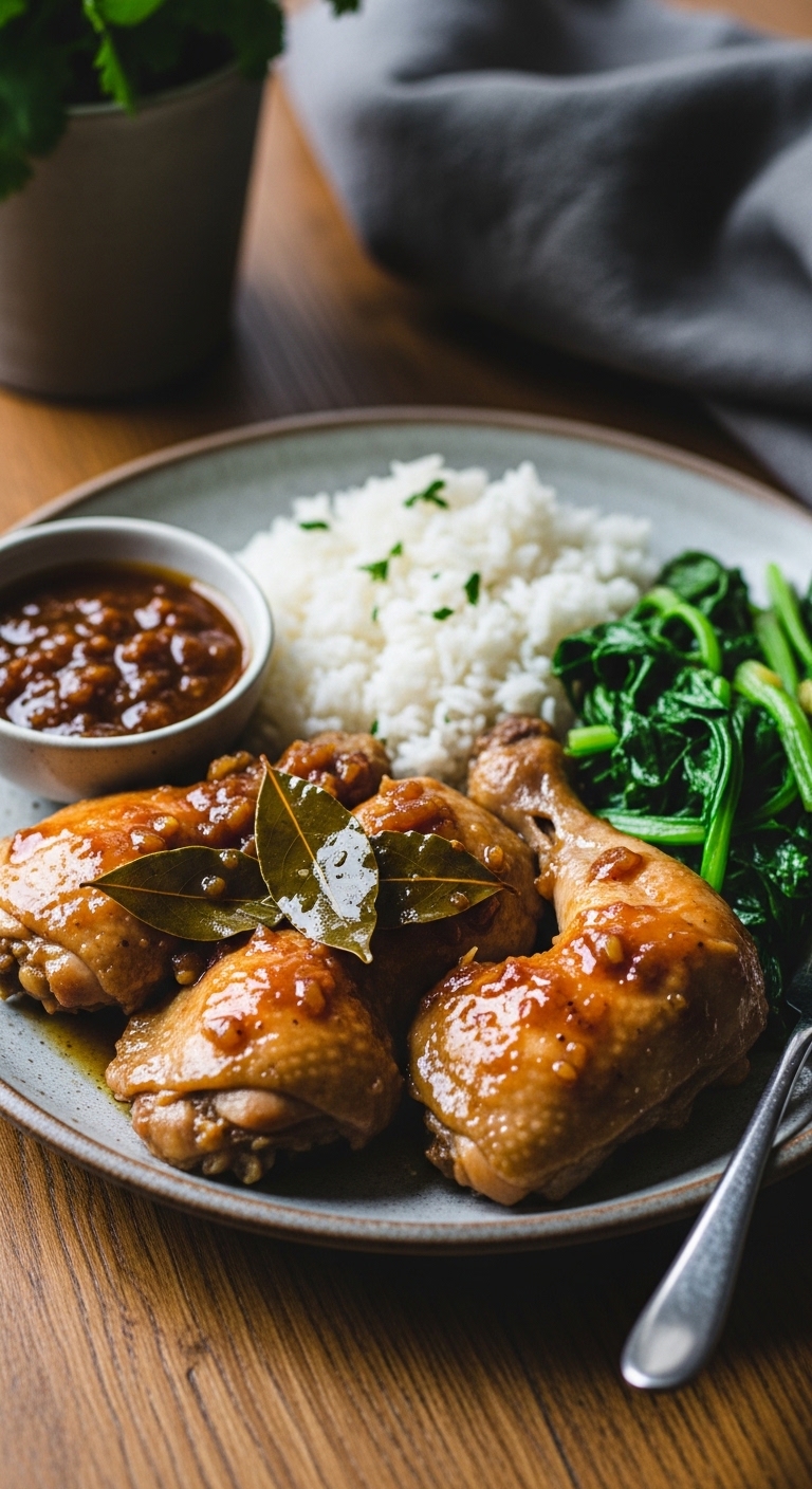 Adobo Chicken Dinner Plate