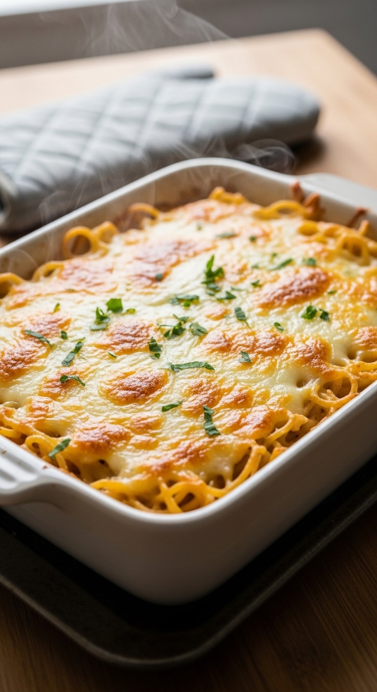 Baked Monterey Chicken Spaghetti Casserole