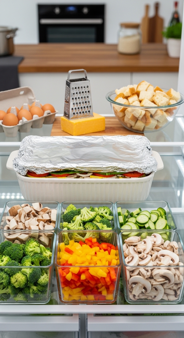 Casserole Prepared for Make-Ahead