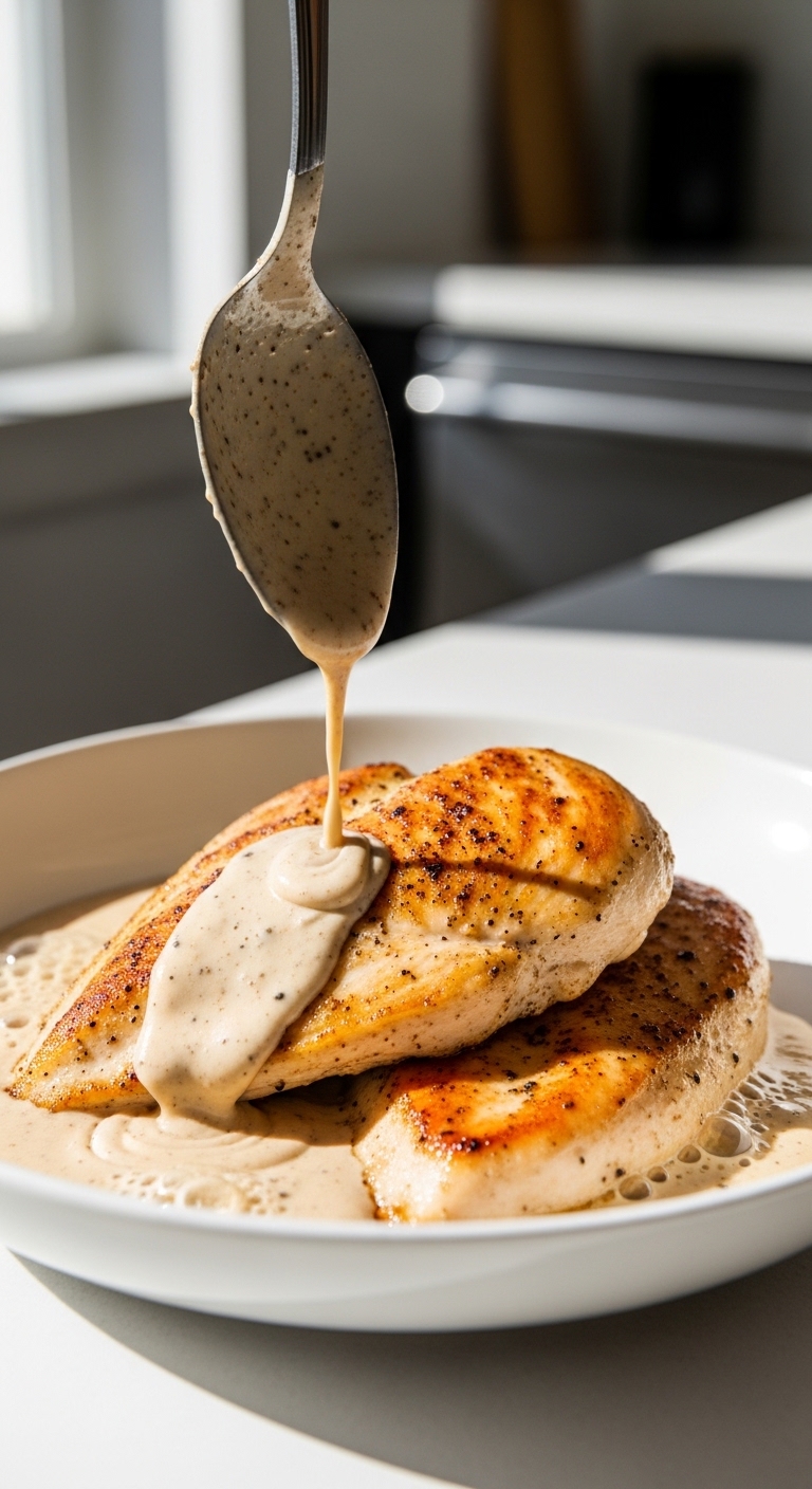 Chicken Simmering in Pepper Sauce