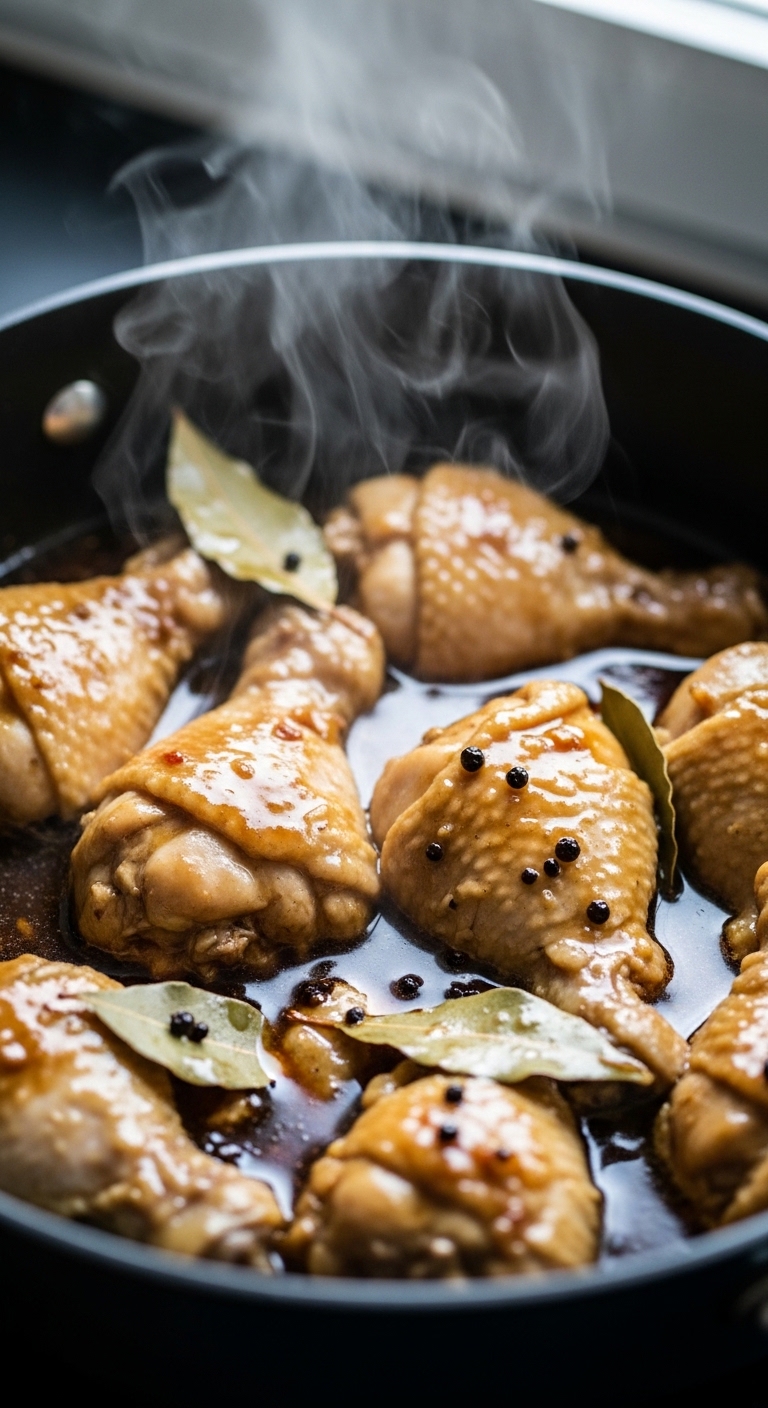 Chicken Simmering in Sauce
