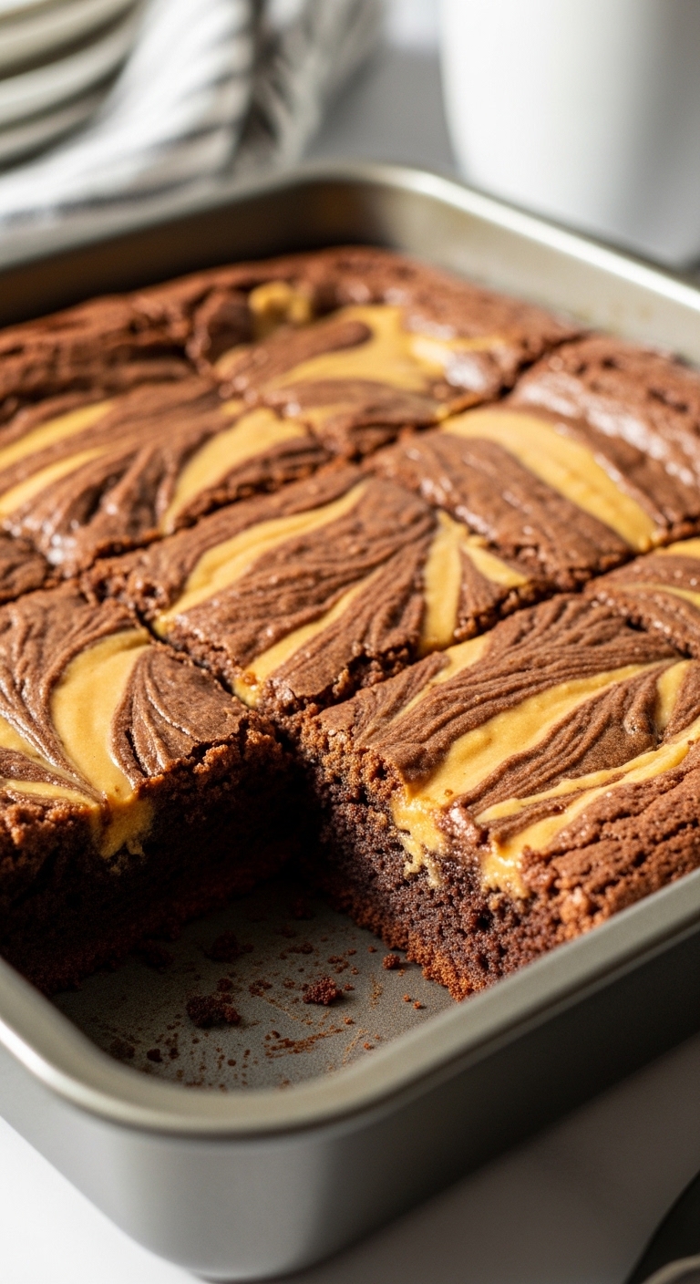 Fudgy Peanut Butter Brownies – Freshly Baked