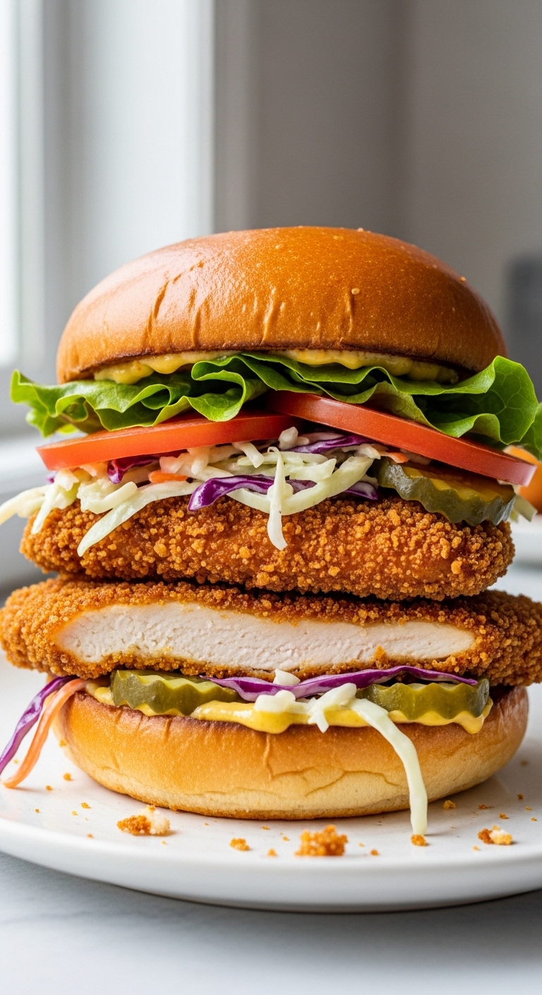 Homemade Pretzel Crusted Chicken Sandwich