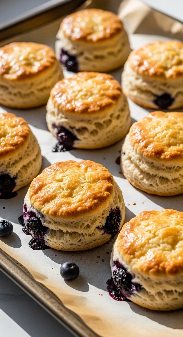 Homemade biscuits on a baking tray 