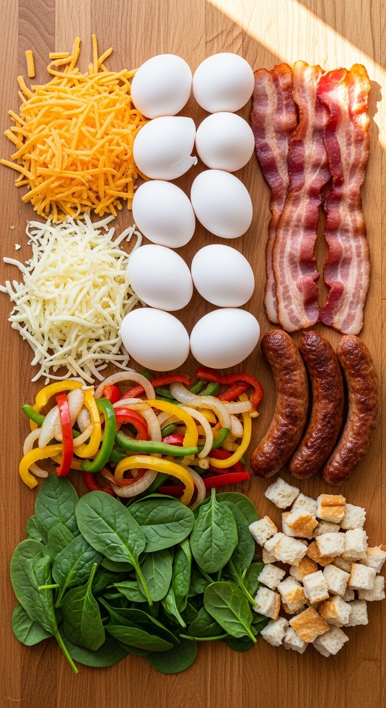 Ingredients for Savory Breakfast Casserole