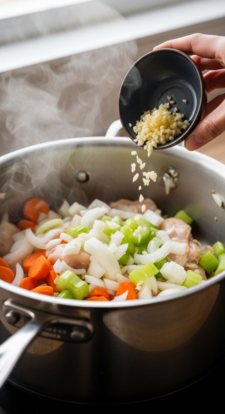 Sautéing Vegetables for One Pot Chicken